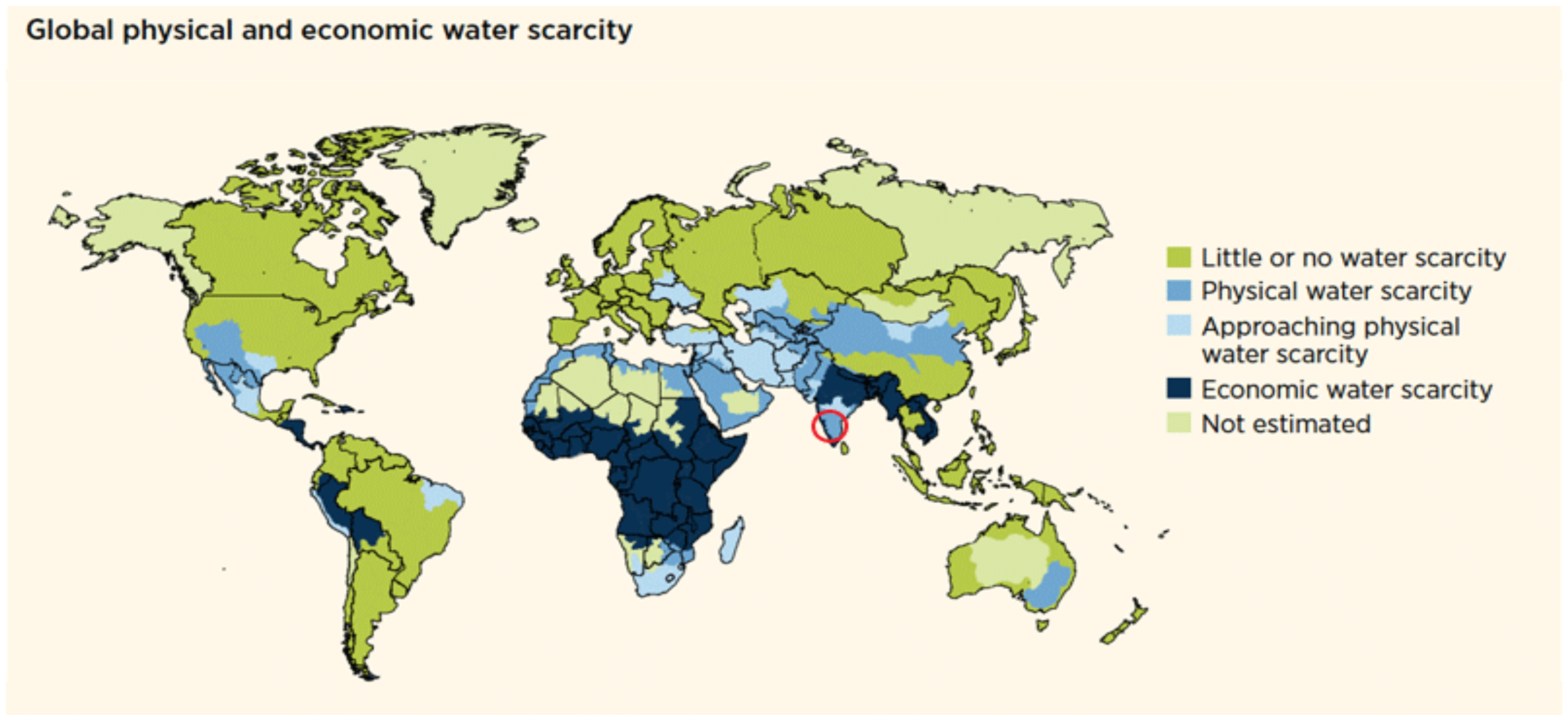 Water stress versus water scarcity